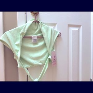 NWT MONDOR Dance Wrap Shrug Celery Green